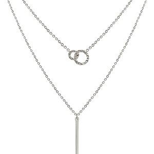 Dainty Layered Choker Necklaces Handmade Coin Tube Star Pearl Pendant Multilayer